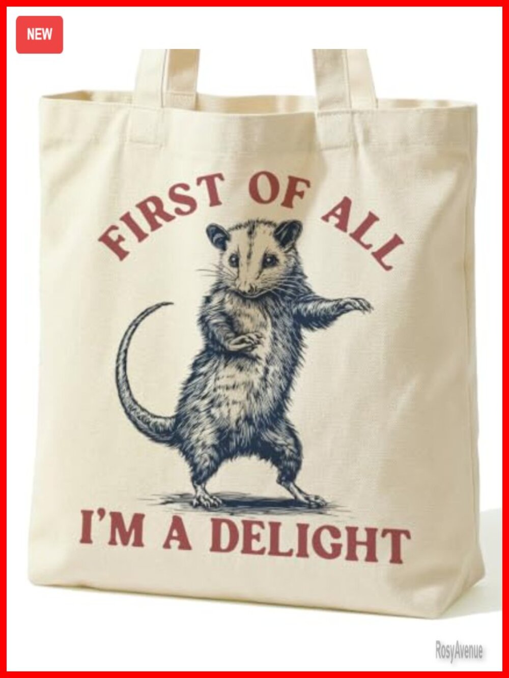 Canvas Tote Bag Capybara Animal Lover Large Shoulder Purse